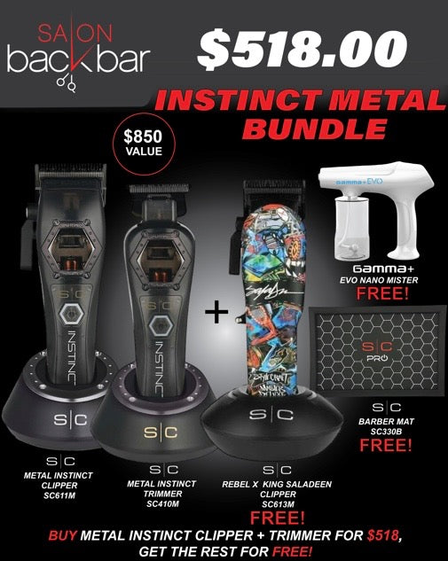 Stylecraft Instinct Metal Clipper & Trimmer Pro Kit: King Saladeen FREE