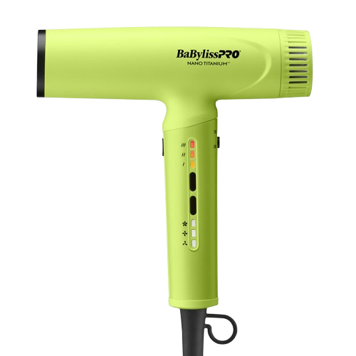 BaBylissPRO Nano Titanium Neon Yellow Light Ionic High-Speed Dryer
