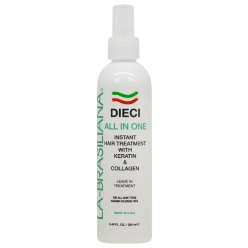 La Brasiliana Dieci All in One Hair Treatment with Keratin and Collagen (8.45, 33.8 Oz)