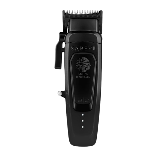 Black hair clipper with 'Saber II' branding on a white background