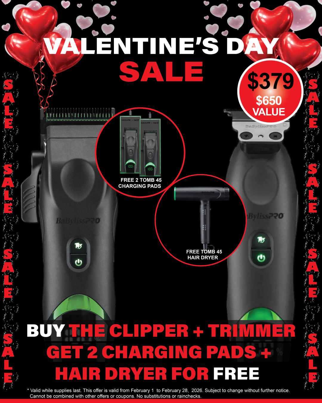 Babyliss Tomb 45 T45 Clipper + T45 Trimmer + Tomb45 Nano Titanium Drye