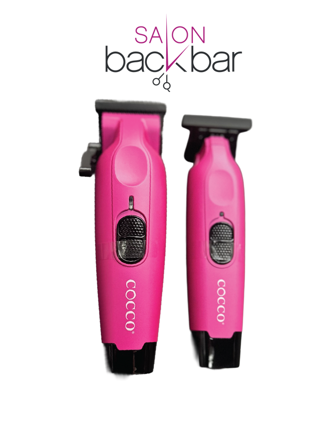 Cocco Hyper Veloce Pro Cordless Pink Clipper + Trimmer Combo