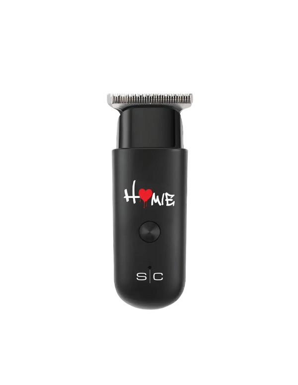 Black electric shaver with 'Homie' and 's/c' branding on a white background