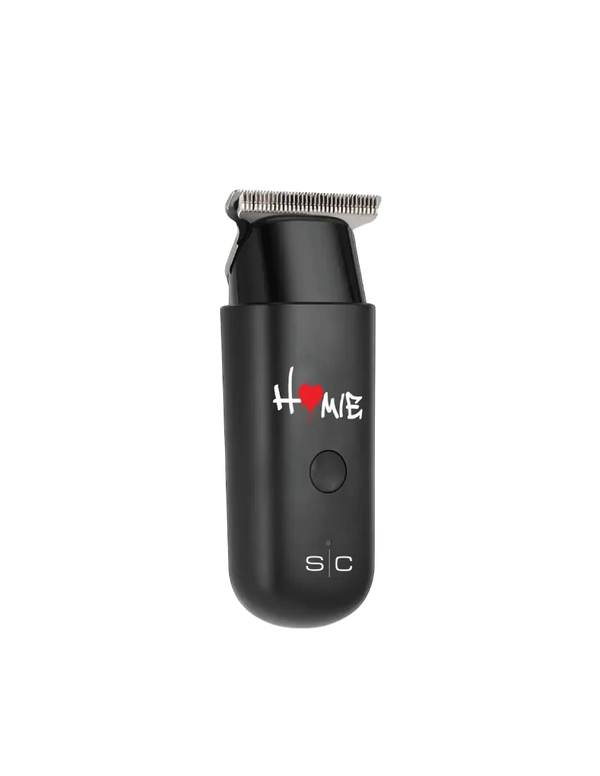 Black grooming tool with 'Homie' logo on a white background