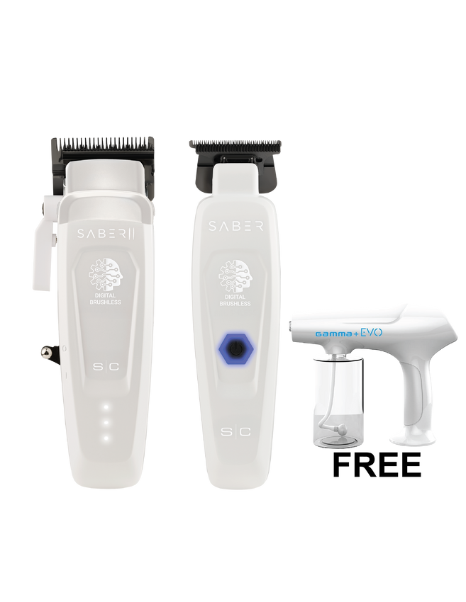 StyleCraft Saber II Clipper & Saber Trimmer Combo White