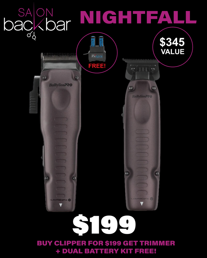 BaBylissPRO FXONE LoPROFX Nightfall Clipper & Trimmer Bundle – Limited Edition $345 Value for Only $199 + FREE Battery Kit