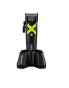 Black grooming tool with green 'X' logo on a white background