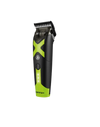 Hair clipper with green and black design on a white background
