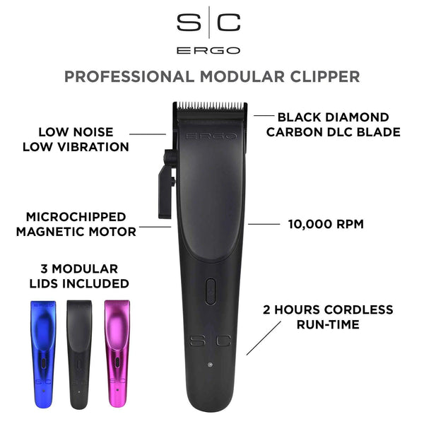 Stylecraft Ergo Professional Modular Magnetic Motor Cordless Hair Clipper SCMECB