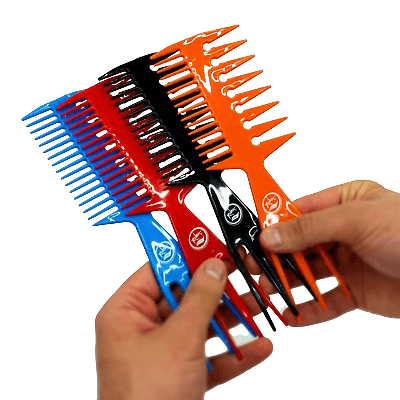 Rolda - Barber Hair Multi-Styling Pick Fish Comb | 3-in-1 Fish-tail Bone Shape