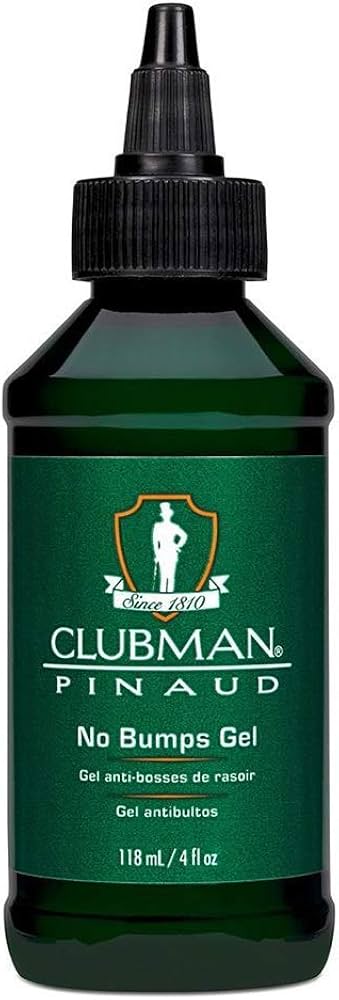 Clubman Pinaud No Bumps Gel bottle on a white background