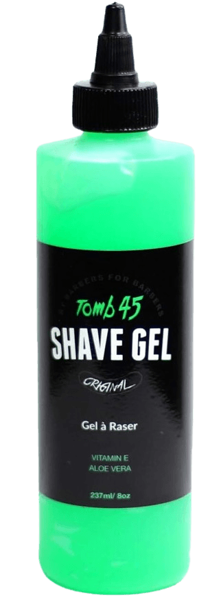 Tomb 45 Shave Gel for Men, Non-Foaming Fresh Scent Clear Shaving Gel with Skin Replenishing Vitamin E and Soothing Aloe Vera, Sensitive Skin Moisturizer 8oz