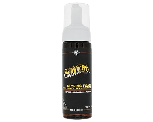 Suavecito Styling Foam Mousse Defining Curls, Adds Shine, Creates Texture for Voluminous Hair - Sulfate Free, Gluten Free, Paraben Free