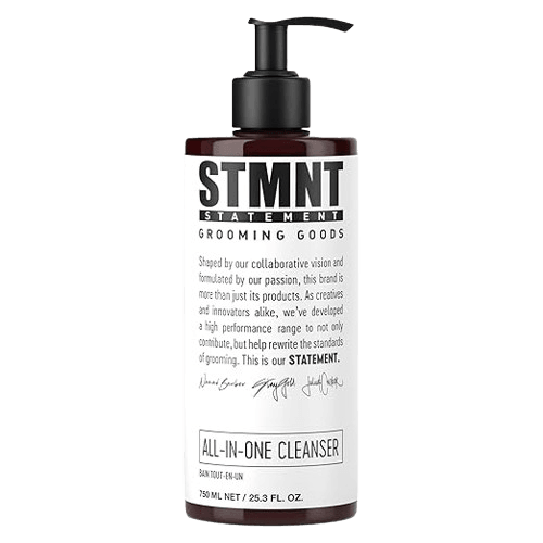 STMNT Grooming Goods All-In-One Daily Cleanser | SLS/SLES Sulfates Free | Extra Caring Formula w/Activated Charcoal & Menthol