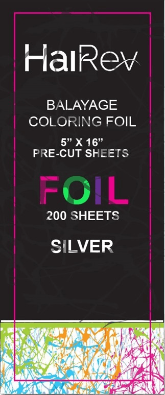 Hairev Balayge Coloring Long Foil 5x16 Pre-Cut Sheets - 200 Sheets