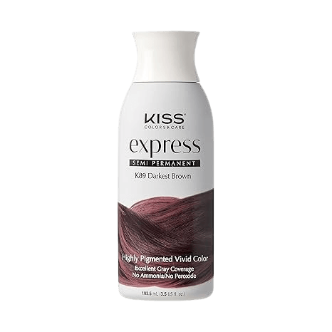 Kiss Express Semi-Permanent Hair Color DARKEST BROWN K89