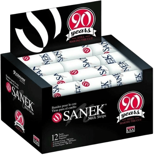 Sanek Display Neck Strips, 60 Count, Pack of 12