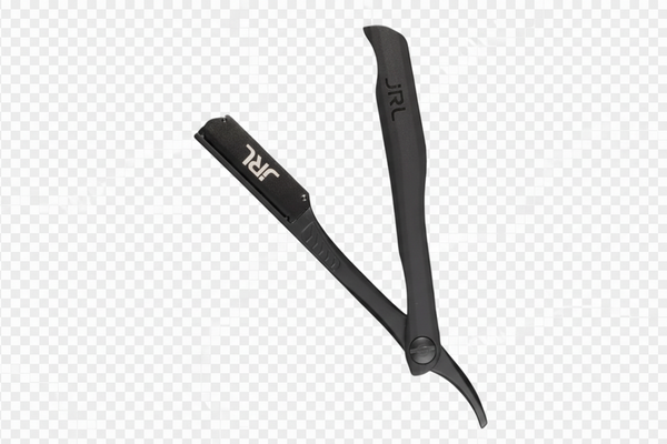 Black hair straightener with 'JRL' branding on a white background