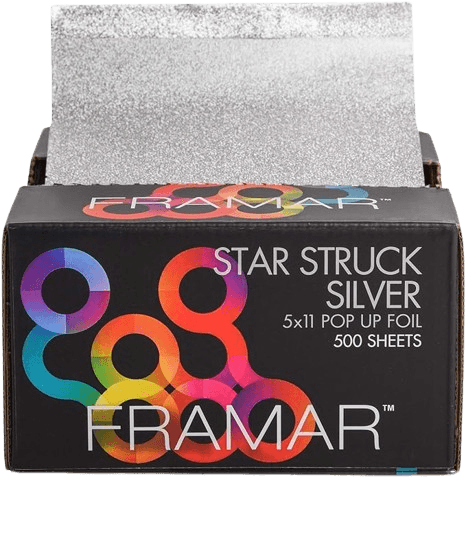 Framar Star Struck Silver Pop Up Hair Foil, Aluminum Foil Sheet, Hair Foils For Highlighting - 500 Foil Sheets