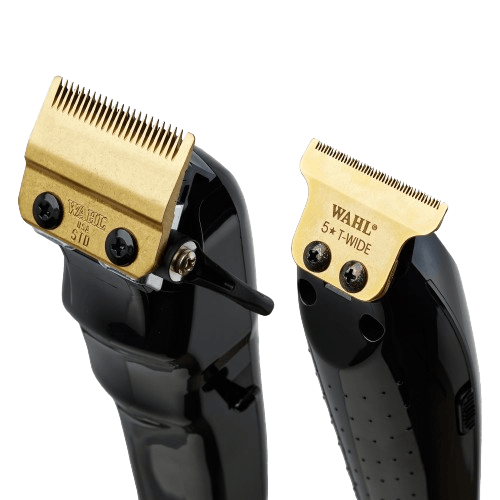 Wahl 5-Star Black/Gold Cordless Barber Combo – Cordless Magic Clip & Cordless Detailer 3025397