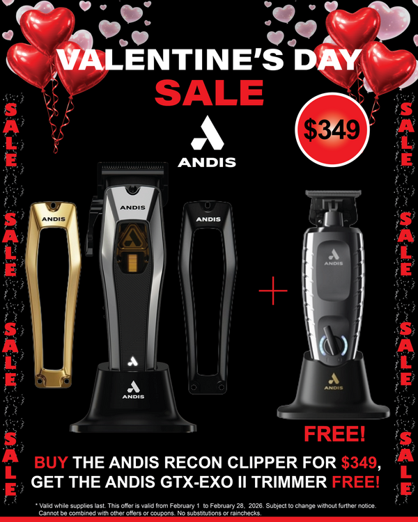Andis RECON Vector Motor Cordless Clipper + Andis GTX-EXO II Cordless Trimmer ORLS-2 Combo