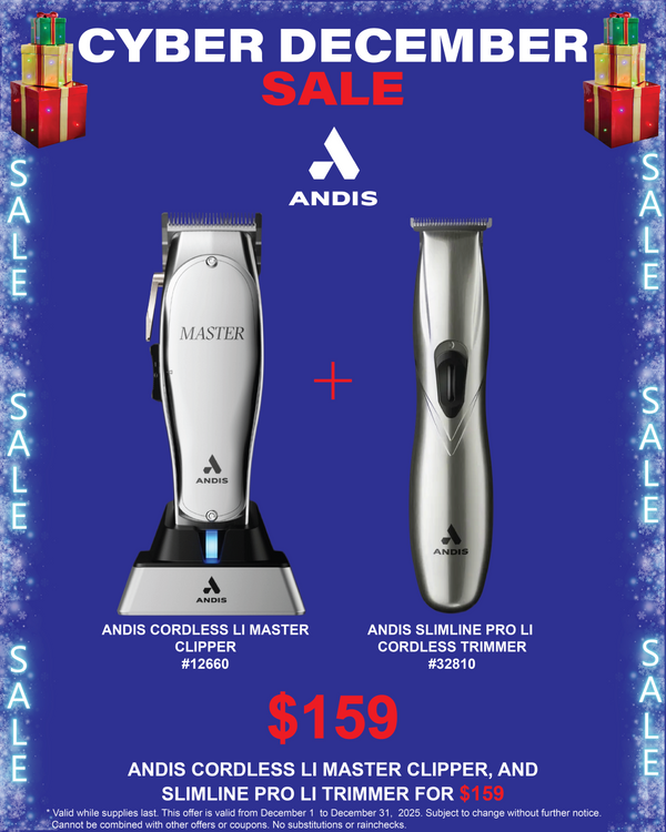 Andis Masters Cordless & Andis Slimeline Pro Li T-Blade Trimmer Combo