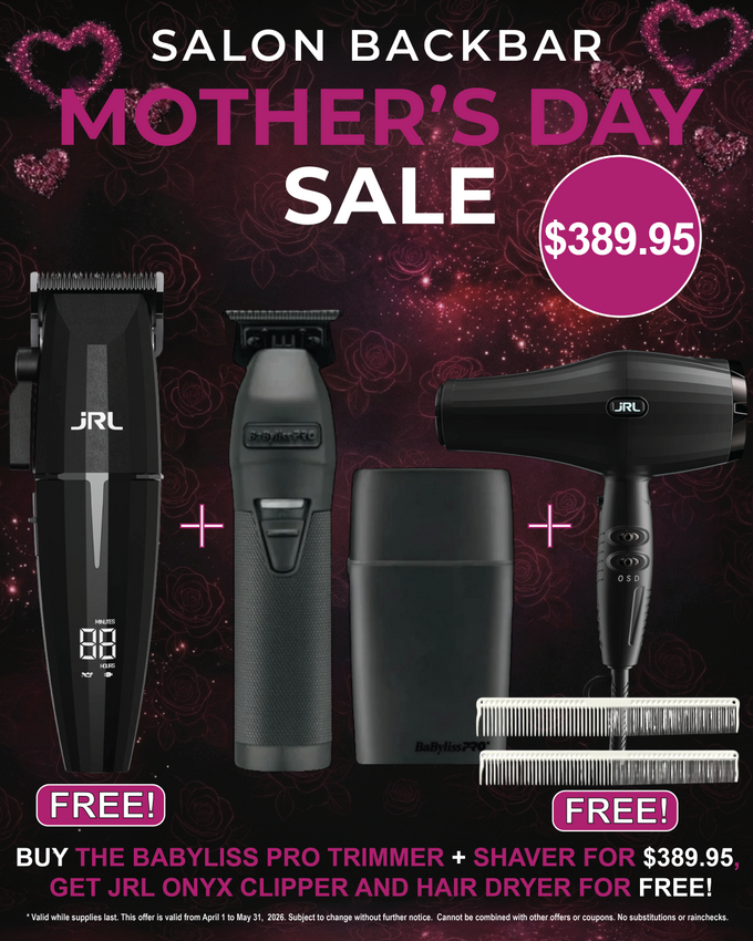 JRL Onyx Clipper & Forte Pro 2020L Dryer + BaBylissPRO Matte Black FXDUOFS2TMB Bundle