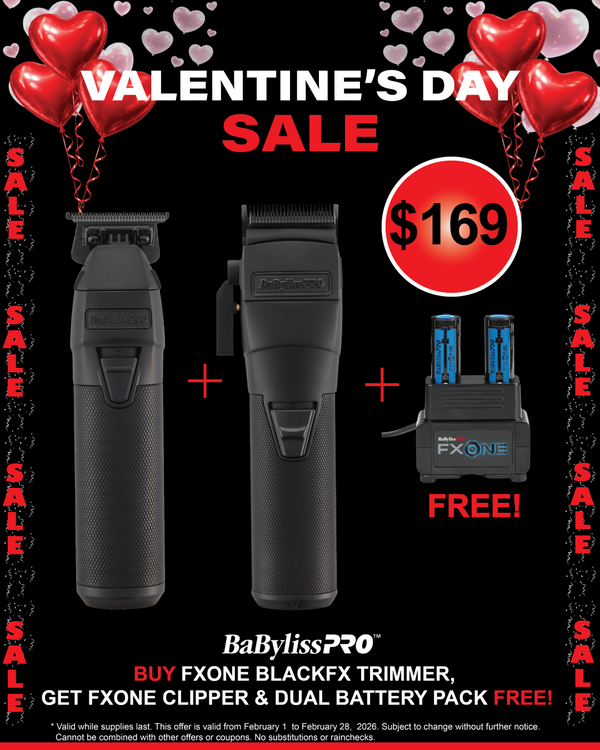 BaBylissPRO FXONE BlackFX Clipper & Trimmer Bundle – Limited Edition $360 Value for Only $169 + FREE Battery Kit