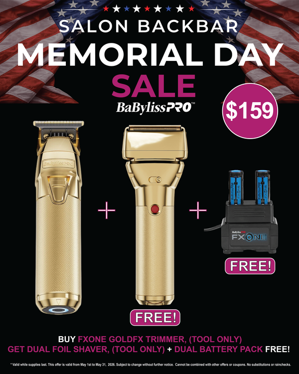 BaBylissPRO FXONE GoldFX Trimmer & Foil Shaver + 2 Batteries and Charger