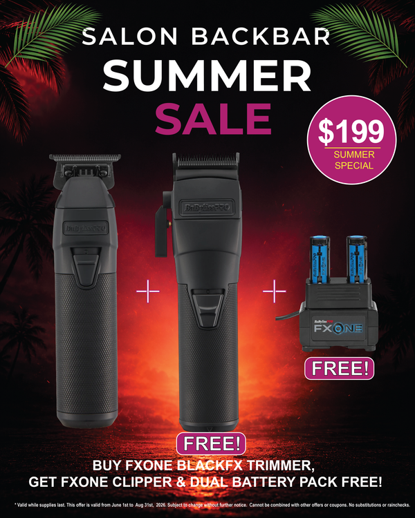 BaBylissPRO FXONE BlackFX Clipper & Trimmer Bundle – Limited Edition $360 Value for Only $199 + FREE Battery Kit