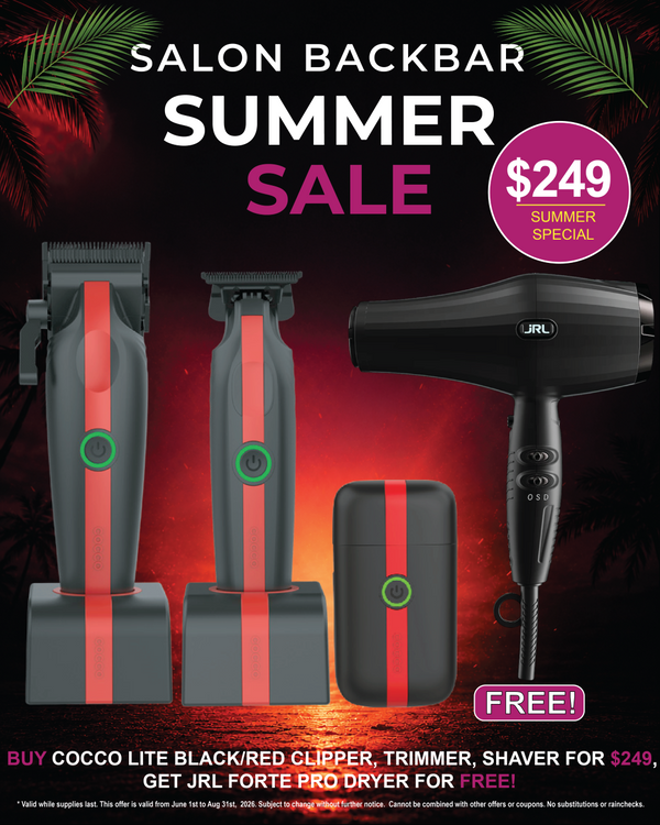 Cocco Veloce Lite Clipper, Trimmer, Shaver Set & JRL Forte Pro Limited Edition Lite Dryer Combo