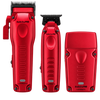 BaBylissPRO Limited Edition Metallic Red Lo-PROFX Compact Clipper, Trimmer & Foil Shaver Set