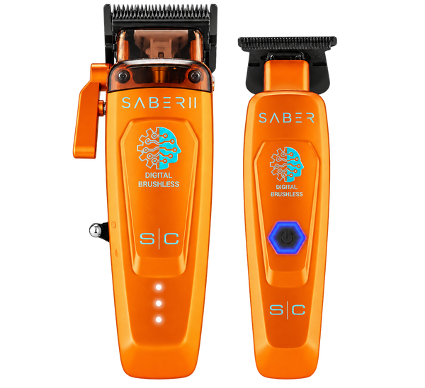 StyleCraft Saber Cordless Clipper & Trimmer Set - Orange