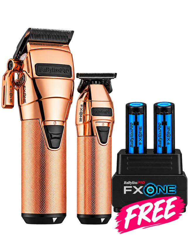 BaBylissPRO FXONE LoPROFX RoseFX Clipper & Trimmer Bundle – Limited Edition $429 Value for Only $199 + FREE Battery Kit