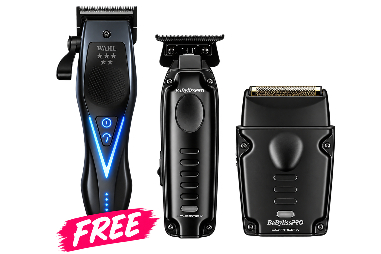 Wahl Professional Vapor Switch Clipper & BaBylissPRO Limited Edition Lo-Pro FX Compact Trimmer & Foil Shaver Combo