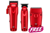 BaBylissPRO Limited Edition Metallic Red Lo-PROFX Compact Clipper, Trimmer & Foil Shaver Set
