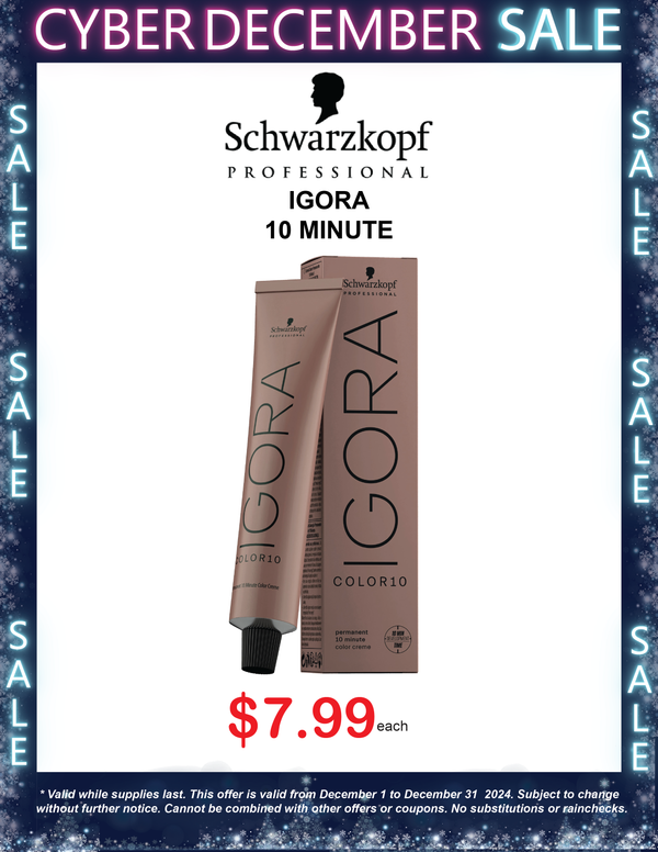 Cyber December Sale! Schwarzkopf Igora Color10 10-Minute Hair Color Only $7.99