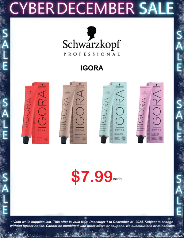 Cyber December Sale! Schwarzkopf Professional Igora Royal Permanent Hair Color Only $7.99