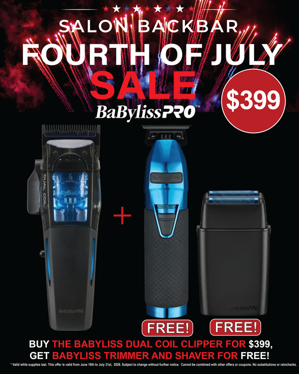 BaBylissPRO Dual-Coil Clipper + BaBylissPRO LimitedFX Black & Blue Trimmer & Double-Foil Shaver Prepack (FXDUOFS2TBL) Combo