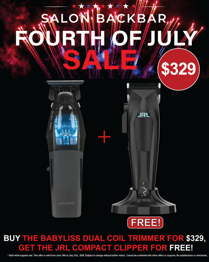 JRL Professional 3000C Mini Hair Clipper & BaBylissPRO High-Performance Dual-Coil Motor Trimmer Combo