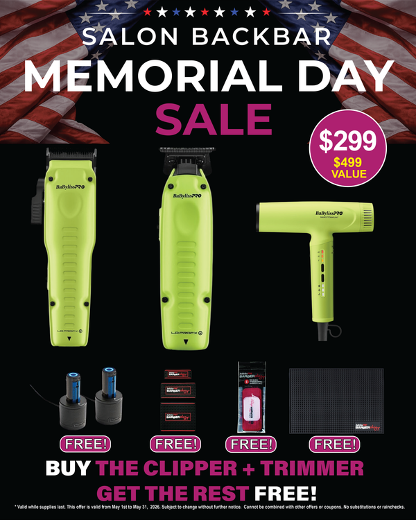 BaBylissPRO LO-PROFX Neon Green Clipper & Trimmer Combo Deal – Free Nano Titanium Dryer + Bonus Kit ($499 Value for $299)