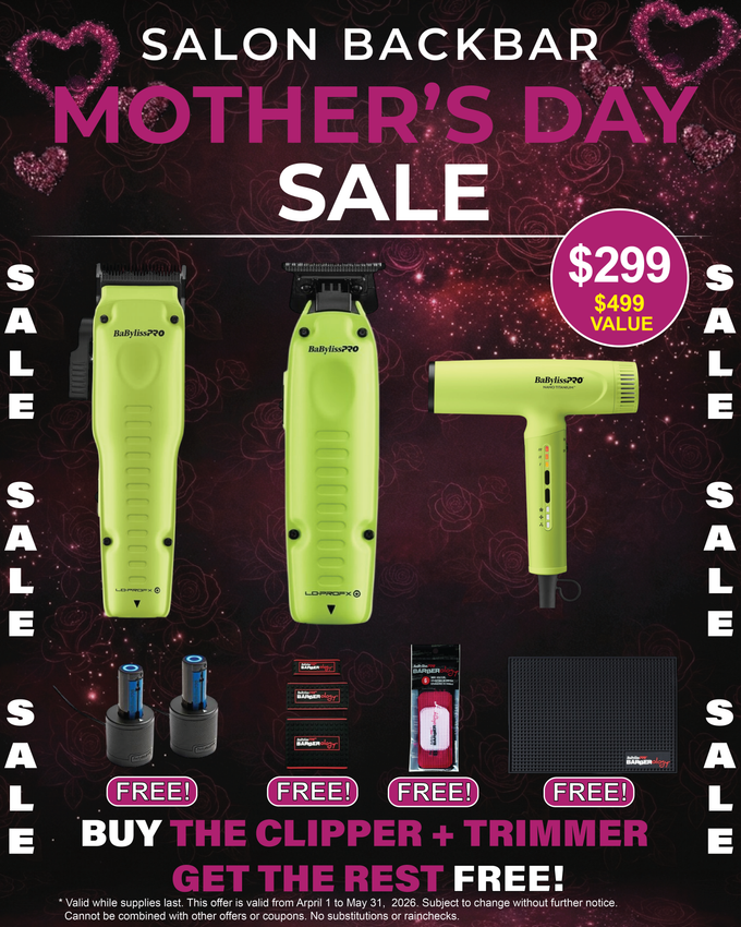 BaBylissPRO LO-PROFX Neon Green Clipper & Trimmer Combo Deal – Free Nano Titanium Dryer + Bonus Kit ($499 Value for $299)