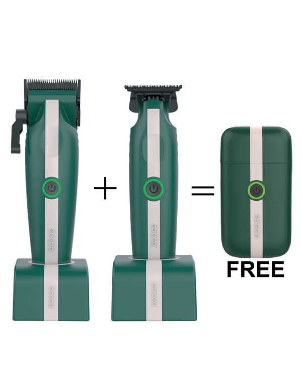 Cocco Veloce Lite Clipper, Trimmer & Shaver Green/White Combo