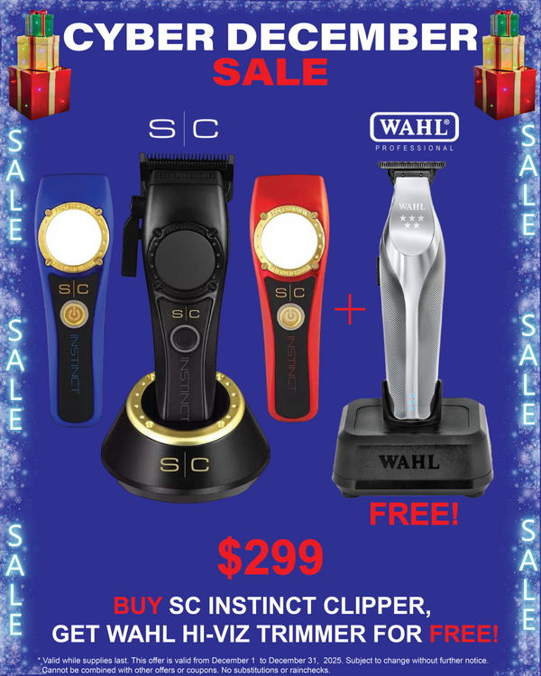 StyleCraft Instinct Clipper & Wahl HI-VIZ Trimmer Combo