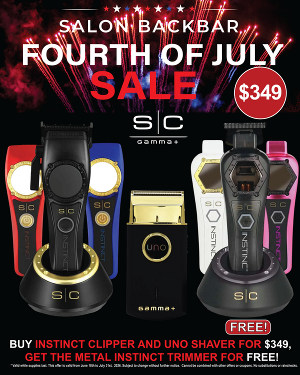 StyleCraft Instinct Clipper + StyleCraft Instinct Metal Trimmer & Gamma+ Black Uno Shaver Combo
