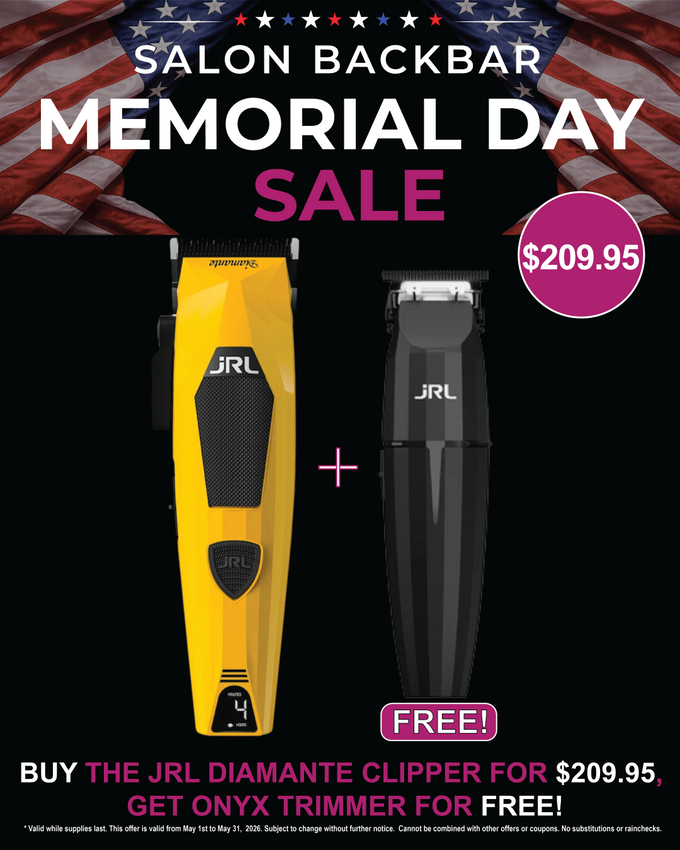 JRL Professional Diamante Limited Edition Cordless Clipper & JRL Professional Onyx Cordless Hair Trimmer Combo