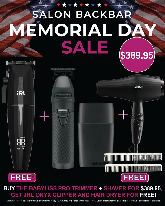 JRL Onyx Clipper & Forte Pro 2020L Dryer + BaBylissPRO Matte Black FXDUOFS2TMB Bundle