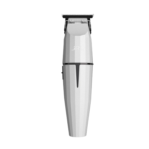 White and black hair trimmer on a white background