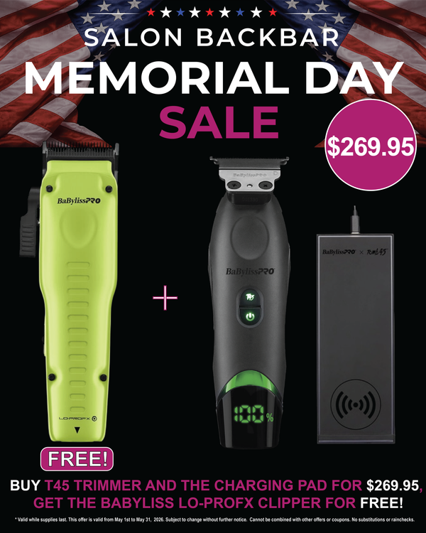 BaBylissPRO FXONE Low-Profile Neon Yellow Interchangeable Battery Clipper & BaBylissPRO x Tomb45 Wireless Charging Trimmer (FXT45T) Combo