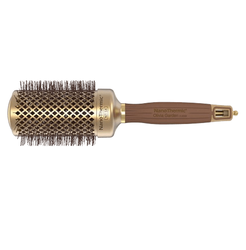 Olivia Garden NanoThermic Ceramic + Ion Round Thermal Hair Brush (Not Electrical)